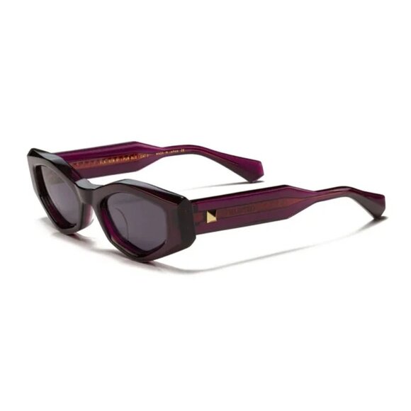 NEW VALENTINO SUNGLASSES PURPLE GREY WOMEN EYEWEAR VALENTINO